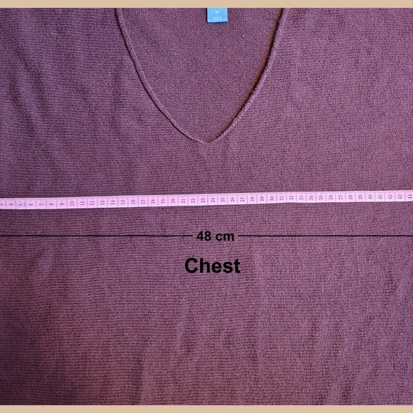 Old Navy Maroon V-Neck Pullover Medium Casual Travel Comfort Hipster Holiday Lux - Picture 4 of 6